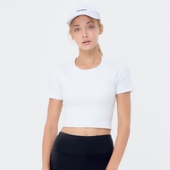 Wakingbee Barre Bratop บราท้อปออกกำลังกาย มีฟองน้ำในตัว ทรงคร้อป แขนสั้น ผ้ายืดหยุ่นดี กันยูวี แห้งไ