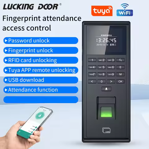 Tuya Smart Biometric Fingerprint Recognition Time Attendance System 1000 User WIFI WG26 Access Contr