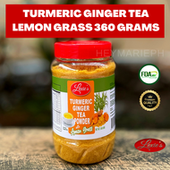 Lexie's Organic Turmeric Ginger Tea Powder with Lemon Grass for Cough and Colds Immune Booster 360 grams