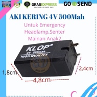 READY BATERAI AKI KERING 4 VOLT 500MAH ACCU KERING 4V 500MAH SENTER EMERGENC