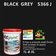 BLACK GREY 5366 J ( 1L or 5L ) KCC PAINT INTERIOR KORETON PRO PROFESSIONAL SERIES INTERIOR EMULSION 