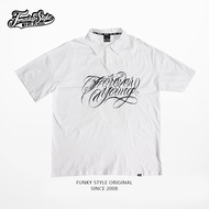 Funky Street Chic Polo Shirt - Short Sleeve Casual Wear