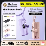 New Heibox Mini Power Bank Portable Charger with Dual Charging Capability, 5000mAh Fast Charging Powerbank充电宝
