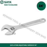 SATA 47208 ADJUSTABLE WRENCH 24'' / SPANAR HIDUP / SPANAR BOLEH LARAS / LENGTH=600MM / MAXIMUM OPENI