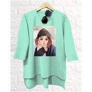 KAOS OVERSIZE WANITA HIJAB HOODIE