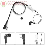 SOREN Earphone PTT Mic, Two Way Radio 2 Way Earpiece, ABS 2 Pin Walkie Talkie Earphones for Kenwood 