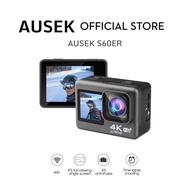 AUSEK S60ER 4K 60FPS Action Camera Dual Screen Touch LCD Screen EIS Remote Control WiFi Waterproof