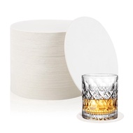 []-200 Pcs Thickened Paper Coasters 4 Inch Cardboard Coasters Blank for Drinks DIY Crafts Arts Weddi