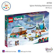 LEGO Friends 41760 Igloo Holiday Adventure (491 Pieces) สำหรับเด็กอายุ 8 ปีขึ้นไป Brick Toy ตัวต่อ เ