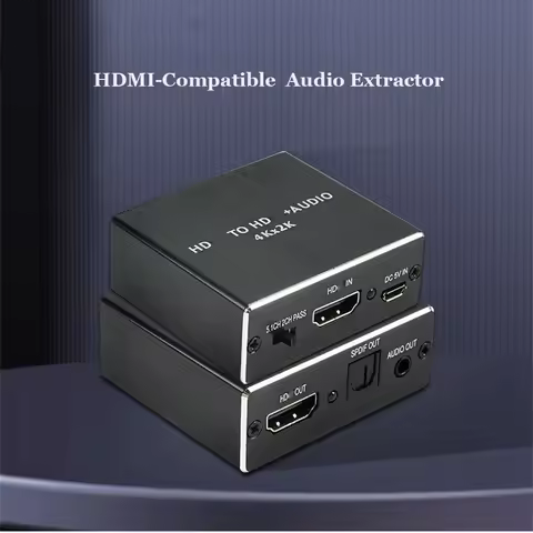 HDMI-Compatible Audio Extractor 3.5mm 4k X 2k Audio Splitter Adapter For PS4 TV DVD Home Theater