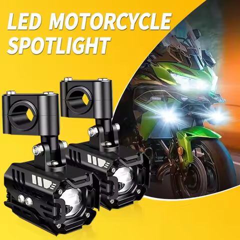 1 Set Hi/Lo Beam Headlight Universal Light For Kawasaki ER6N Z800 VERSYS 650 ER6F 12V LED Auxiliary 