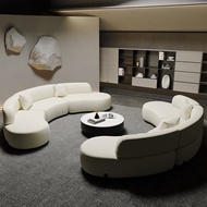 Semicircle Curved Sofa Light Luxury and Simplicity Fancy Hotel Beauty Salon Office Hall Rest Area Re