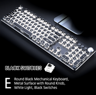 KRK7 ✅REAL ROUND GAMING MECHANICAL KEYBOARD GAMING KEYBOARD METAL SURFACE PANEL 104 KEYS ANTI GHOSTI