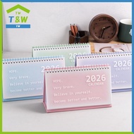 【T&W】 2026 Desk Calendar Large English Calendar Books Annual To Do List Monthly Daily Planner Time M