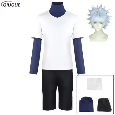 Killua Zoldyck Cosplay Costume Wig Halloween Christmas Party Outfits Killuar Suits Anime Role Play f