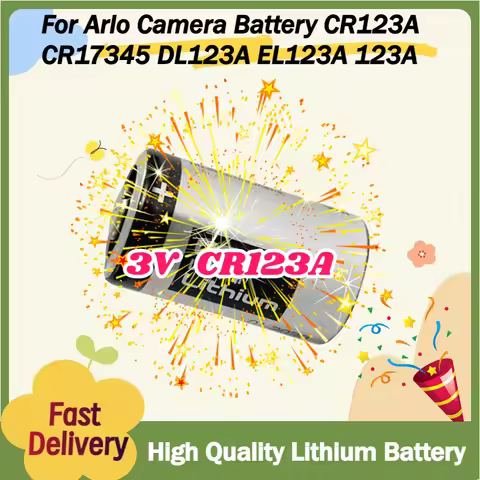 5PCS/lot 3V Lithium Battery CR123A For Arlo Camera Battery CR123A CR17345 DL123A EL123A 123A
