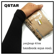Qstar Handsock muslimah ready stock (aqua cool berjari)kain sejuk