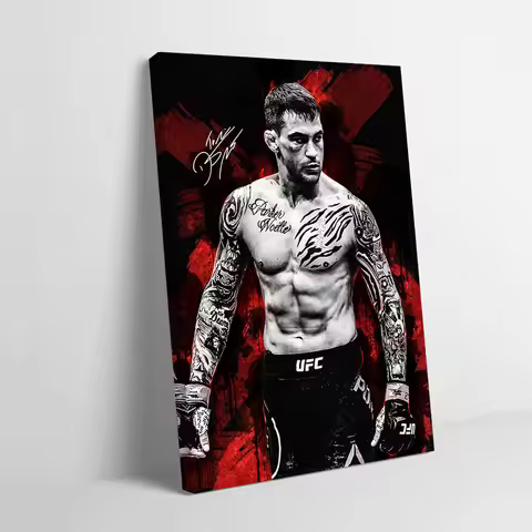 Dustin Poirier MMA Fighter Portrait Printing Poster Custom Pictures Wall Art Canvas Painting Gift fo