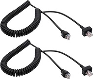 RJ-45 8 Pin to 8 Pin Microphone Cable Mic Cord Compatible for Kenwood Radio KMC-30 KMC-32 KMC-35 KMC