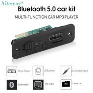 Aitemay เครื่องขยายเสียง6W ในตัว,ตัวรับสัญญาณเสียงบลูทูธ5.0และโทรแฮนด์ฟรีไร้สายบลูทูธ WMA MP3บอร์ดถอดรหัส USB TF AUX FM