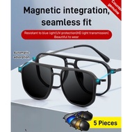 【🔥🔥Hot Sell】5 Colors HD Magnetic Absorption Polarizing Glasses Set/ Night Vision Glasses/Anti-UV Sun