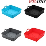 Baking Tray, Reusable Silicone Air Fryer Liners,  9" Large Size with Handle Heat-Resistant Air Fryer
