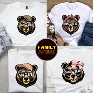 Bear Face Family Design  Tshirt Holiday Tshirt Set Baju Sedondon Baju Family 048_Family