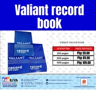 Valiant Record Book (150pages, 300pages, & 500pages)