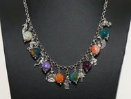 藍綠橙紫瑪瑙項鍊 仙境奇緣串飾 造型飾品項鍊