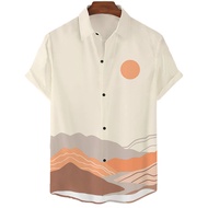 MALAYSIA..... Summer Men's Shirts Casual Beach Party Short Sleeve for Men ese Fuji (5XL)