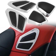 Motorcycle Rear Saddlebag Kick Scuff Protectors Fuel Tank Gas Trim Fairing Side Cover For Honda Gold