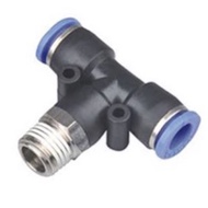 PB 8-01 Pneumatic Fitting Tee 8mm To External Thread 1/8" inch