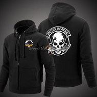 Game Metal Gear Solid Dogs Outer Heaven Logo Zip Up Print Super Warm Hoodie Men Coat Tops Man