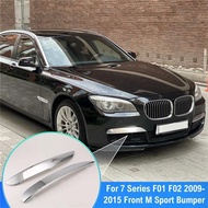 ABLZ-1Pair Chrome Car M Sport Front Bumper Grill Moulding Trim 51118047727 51118047728 For BMW 7 Ser