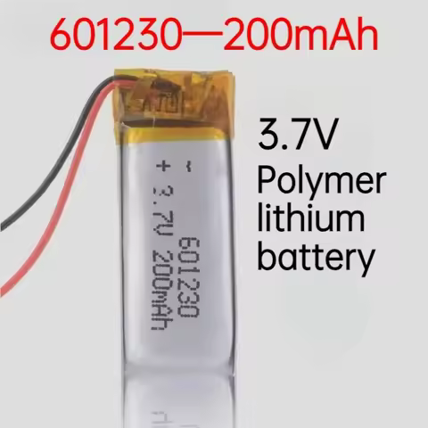 601230 200mAh Lipo Battery 601230 Polymer Li Ion Batteries for LED Light Smart Recorder Handheld Fan