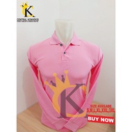 Light Pink Polo Shirt/Men's Long Sleeve Polo Collar Shirt - Women/Light Pink Long Polo Shirt