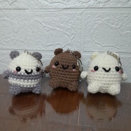 GANTUNGAN We Bare Bears Amigurumi keychain | Knitting Doll | Keychain