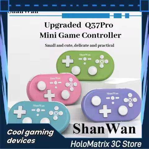 Shanwan Newly Upgraded Q37pro Mini Gamepad Portable Wireless Bluetooth Dual Joystick Android Emulato