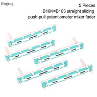[Bogr] 5 Pcs 75 MM Double B10K Oril B10KX2 Behringer Pot Mixer Fader COD
