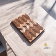 เขียงลายซิกแซกไม้แท้ เขียงไม้คุณภาพ Handmade - Zigwood: Solid Wood Zigzag Cutting Board Handcrafted