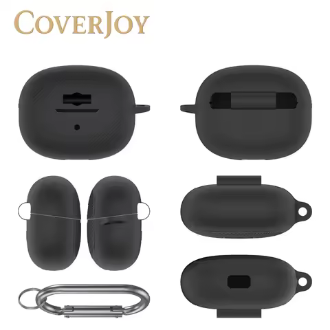 CoverJoy Waterproof Case for SHOKZ OpenDots ONE Headphones Dustproof Silicone Protective Cover with 