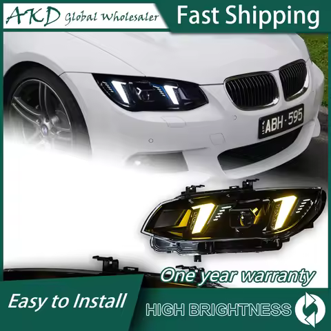For BMW E92 Headlights 2010-2012 E93 DRL Day Running Light LED Bi Xenon Bulb Fog Lights Car Accessor