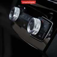 SMARTSIMPLE 3Pcs Audio Volume Air Condition Knob Control Button Circle Decoration Trim Ring Covers F