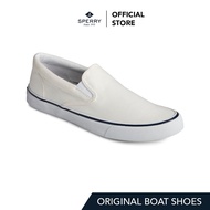 SPERRY STRIPER II SLIP ON SW รองเท้าผ้าใบ ผู้ชาย สีขาว ( SNK - STS22404 )