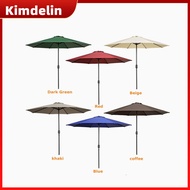 KIMDELIN 2.7M Patio Umbrella Outdoor Umbrella Patio Market Table Umbrella for Garden, Lawn, Deck, Backyard &amp; Pool