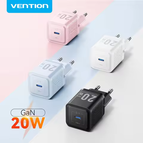 Vention 20W GaN Charger PD3.0 QC4.0 USB C Phone Charger For iPhone 16 15 14 Pro Max Samsung S25 Xiao