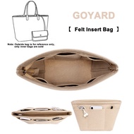สำหรับ Goyard Tote Felt ใส่กระเป๋าออแกไนเซอร์แต่งหน้ากระเป๋าถือออแกไนเซอร์ Travel Inner Purse Women Portable Cosmetic Inside Bags