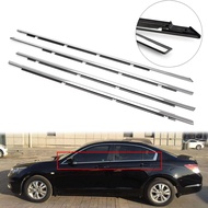 4ชิ้น คิ้วรีดน้ำ Honda Accord G8 G9 ป2008-2012 โครเมี่ยม  คิ้วรีดน้ำ คิ้วขอบกระจก คิ้วแต่งรถ คิ้วรีด