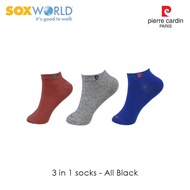 SoxWorld 3 in 1 Pierre Cardin Ladies Ankle Socks by Sox World (3 Pcs) 95-5303