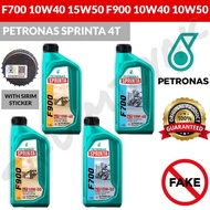 100% ORIGINAL PETRONAS SPRINTA 4T F700 10W40 15W50 F900 10W40 10W50 1.2L ENGINE OIL MOTORCYCLE MINYA